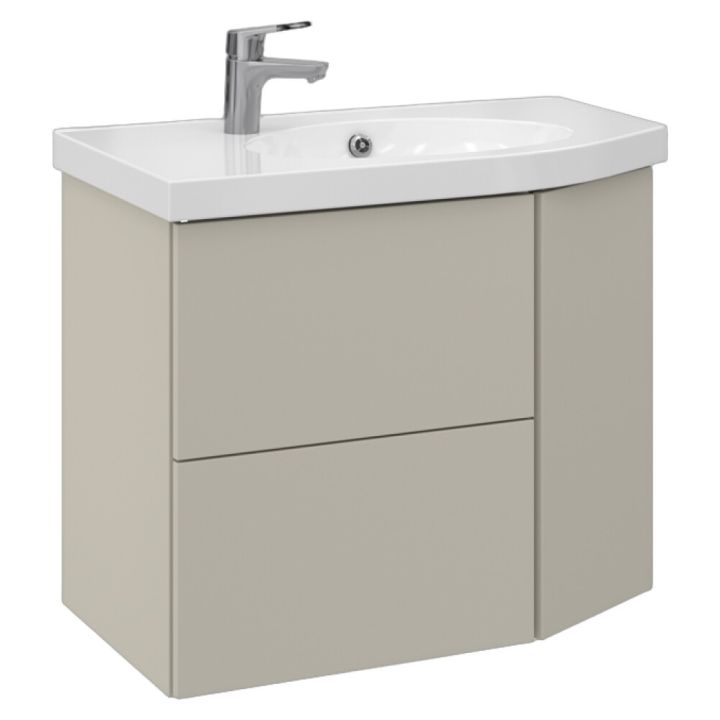 Allaskaappi Temal Mondo matta greige 77,5 x 45 x 64 cm, 2 ltk + 1 ovi, viiste oikealla