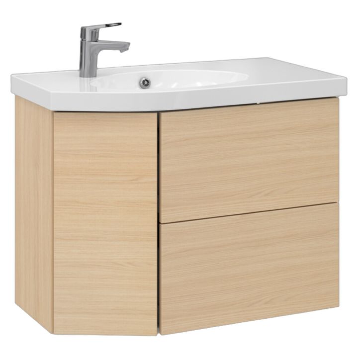 Allaskaappi Temal Mondo vaalea tammi 82,5 x 45 x 64 cm, 2 ltk + 1 ovi, viiste vasemmalla