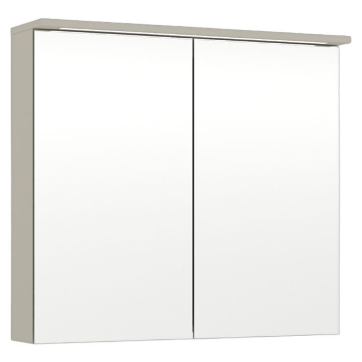 LED-peilikaappi Temal Unic matta greige 100 x 20 x 72,7 cm, 2 ovea