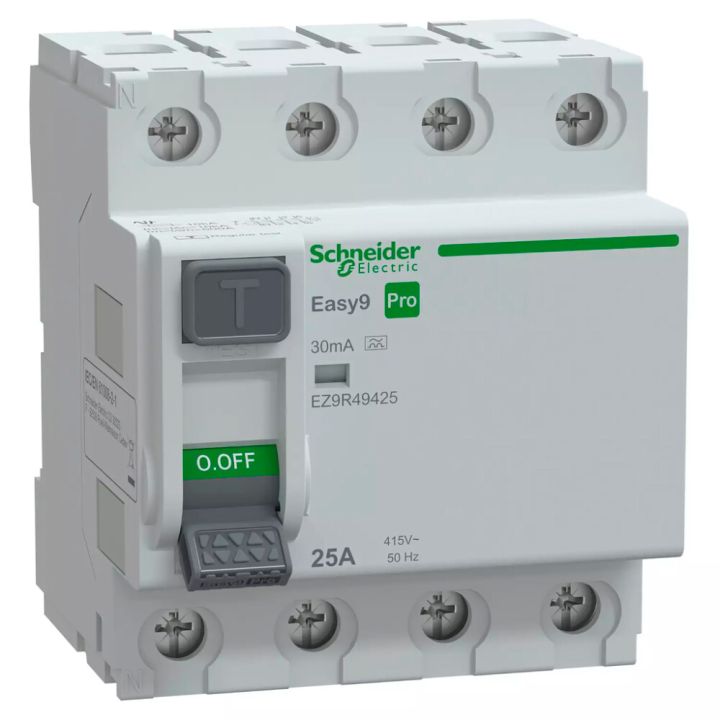 Vikavirtasuojakytkin Schneider Electric Easy9 Pro RCCB 4P 25A 30mA A