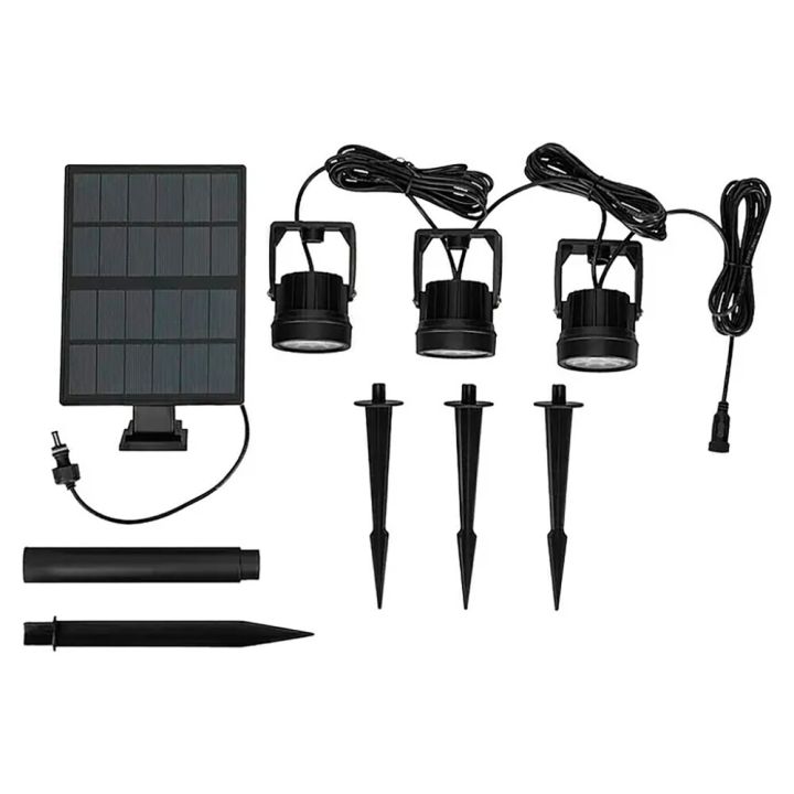 LED-solarspotti BAUHAUS 3-os musta IP44