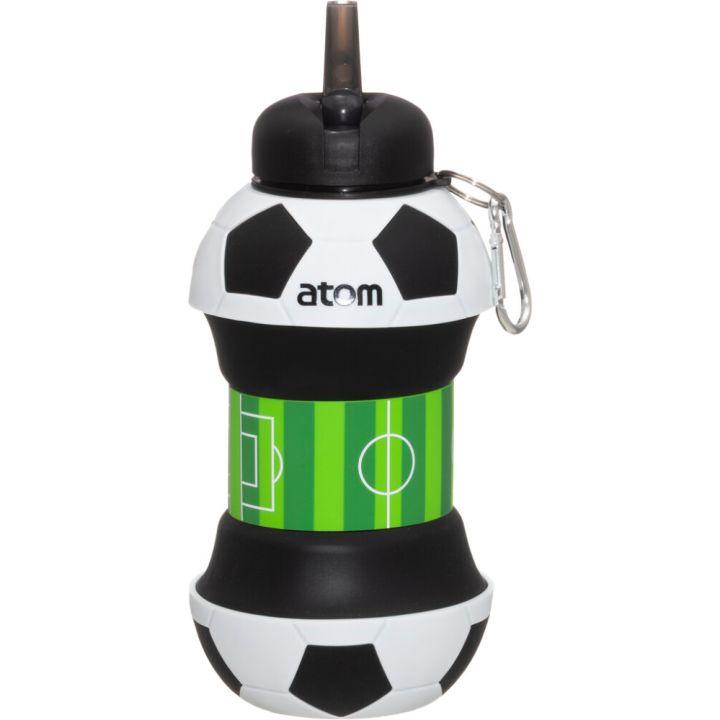 Juomapullo Atom 1000 ml mustavalkoinen
