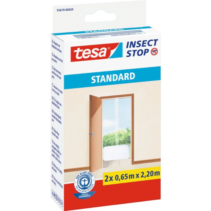 Hyönteisverkko Tesa standard oviin valkoinen 2,2 x 1,2 m