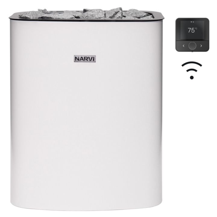 Sähkökiuas Narvi NC Electric WiFi valkoinen 6 kW