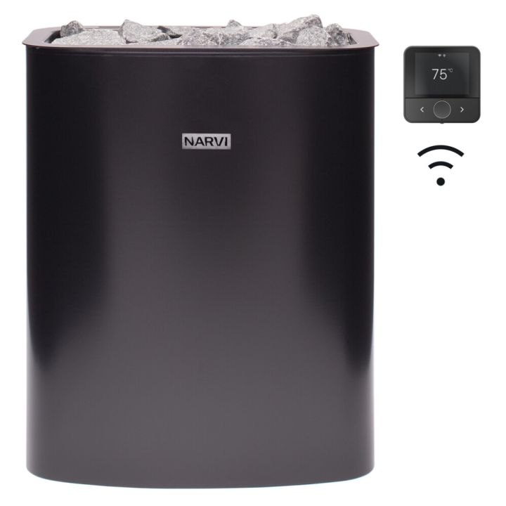 Sähkökiuas Narvi NC Electric WiFi musta 9 kW