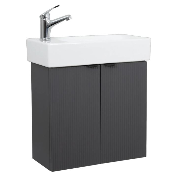 Allaskaappi Biston Wave vasen harmaa 50 x 25 x 54,5 cm