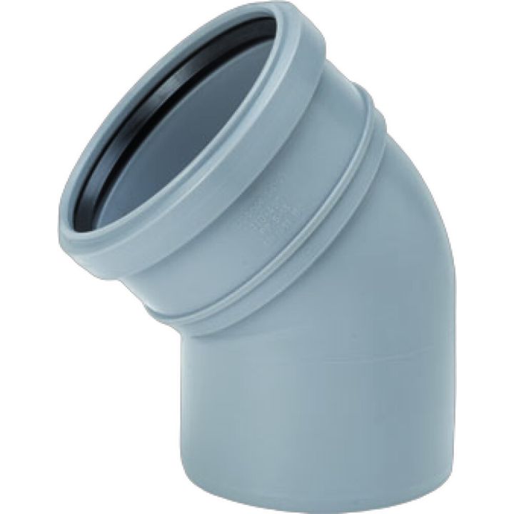 Kulmayhde Uponor HTP harmaa Ø 110 mm 45°