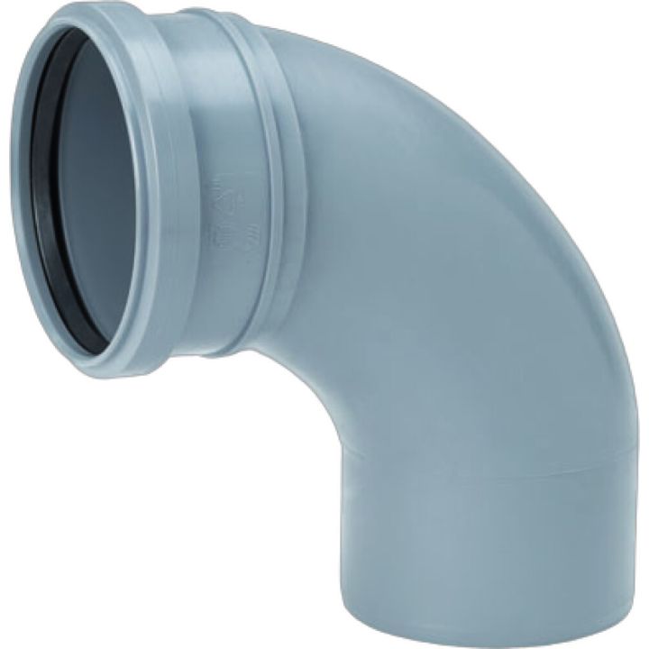 Kulmayhde Uponor HTP pyöristetty harmaa Ø 110 mm 88,5°