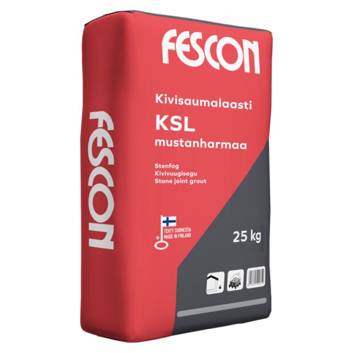 Kivisaumalaasti Fescon KSL 25 kg mustanharmaa