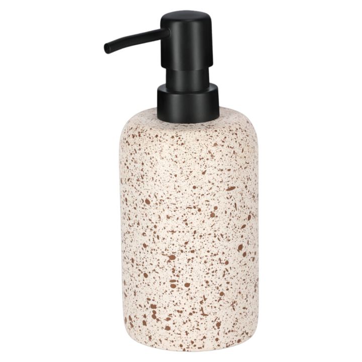 Saippua-annostelija Camargue Stone terrazzo beige Ø 8 x 18 cm