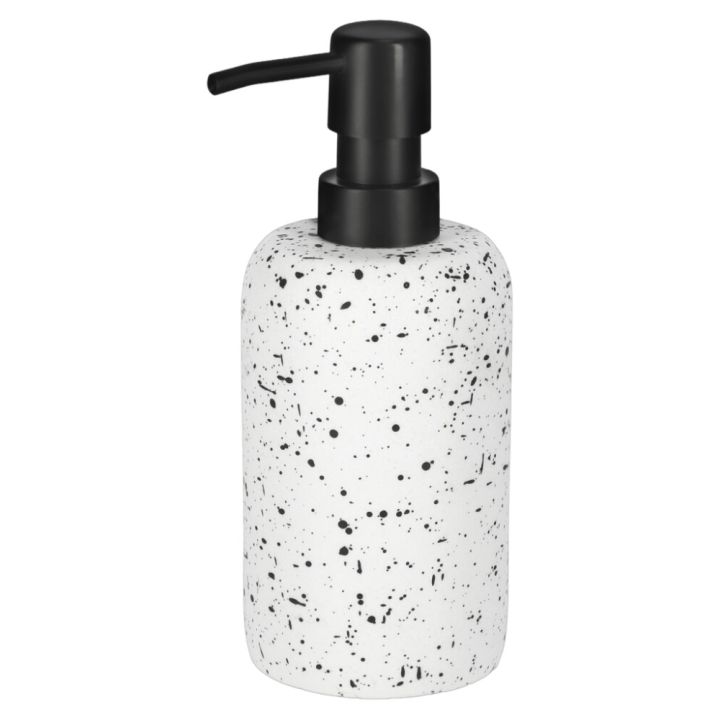 Saippua-annostelija Camargue Stone terrazzo valkoinen Ø 8 x 18 cm