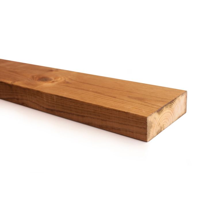 SUORATOIMITUSTUOTE Runkopuu kyllästetty ruskea 48 x 148 mm A mitallistettu (per metri)
