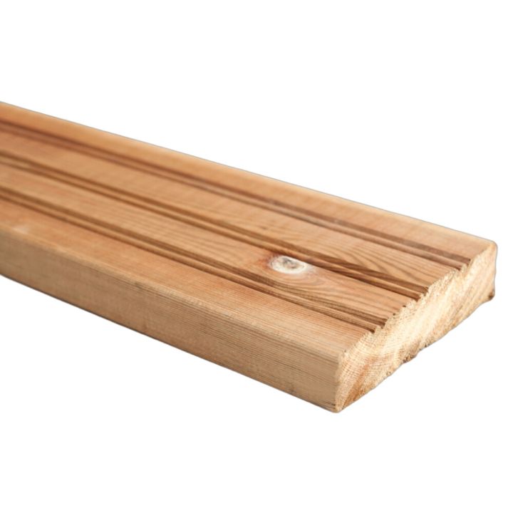 SUORATOIMITUSTUOTE Terassilauta kyllästetty ruskea 28 x 120 mm AB uritettu (per metri)