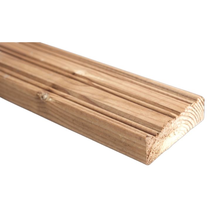 SUORATOIMITUSTUOTE Terassilauta kyllästetty ruskea 28 x 95 mm AB uritettu (per metri)