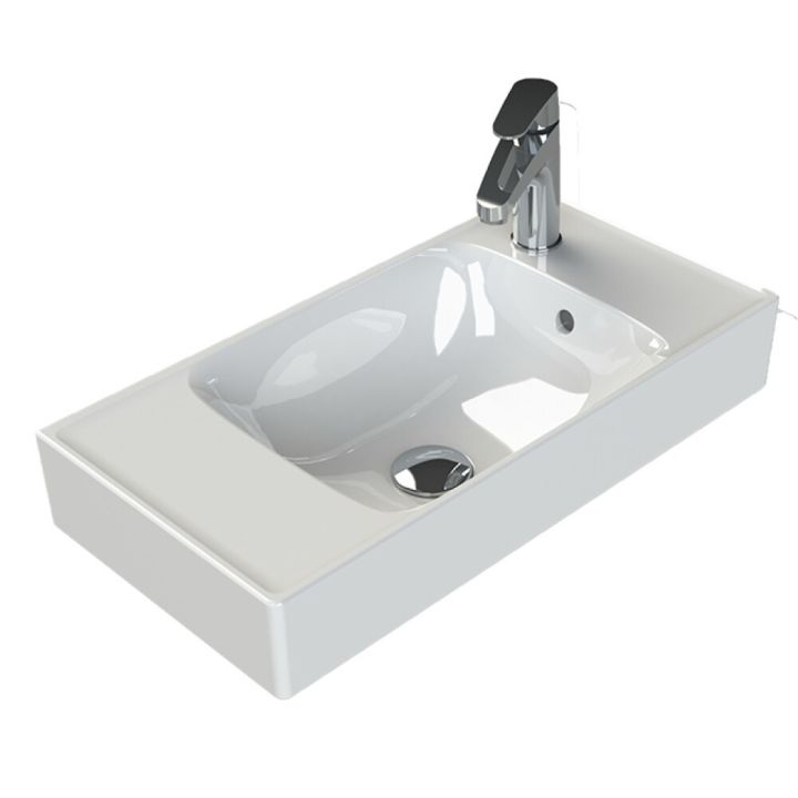 Pesuallas CeraStyle Sharp oikea valkoinen 50 x 25 cm