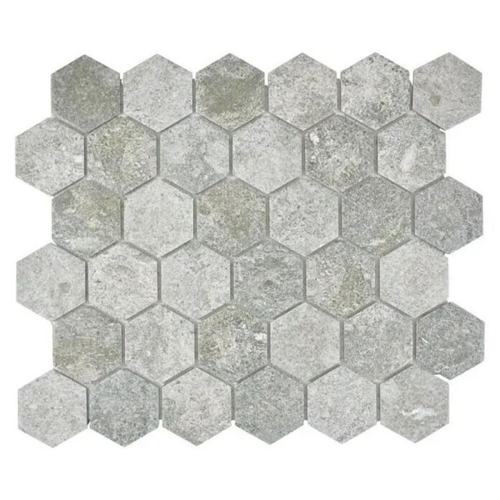Mosaiikkilaatta Fliesen Hexagon Curio harmaa 32,5 x 28,1 cm