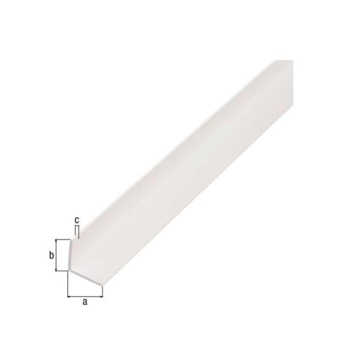 Kulmaprofiili Tasasivuinen Valkoinen 20 x 20 x 1000 mm