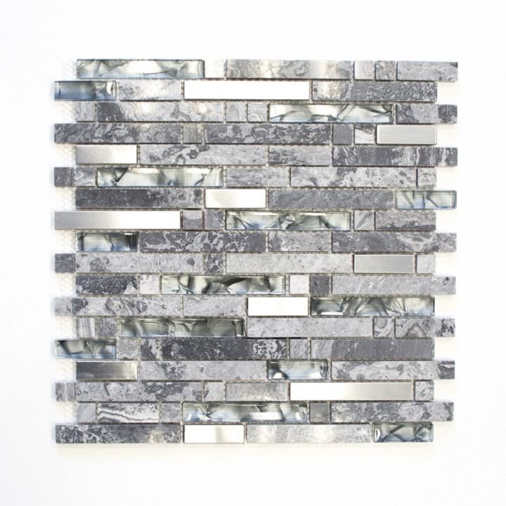 Mosaiikkilaatta XCM MV778 Harmaa/Hopea 30 x 30 cm