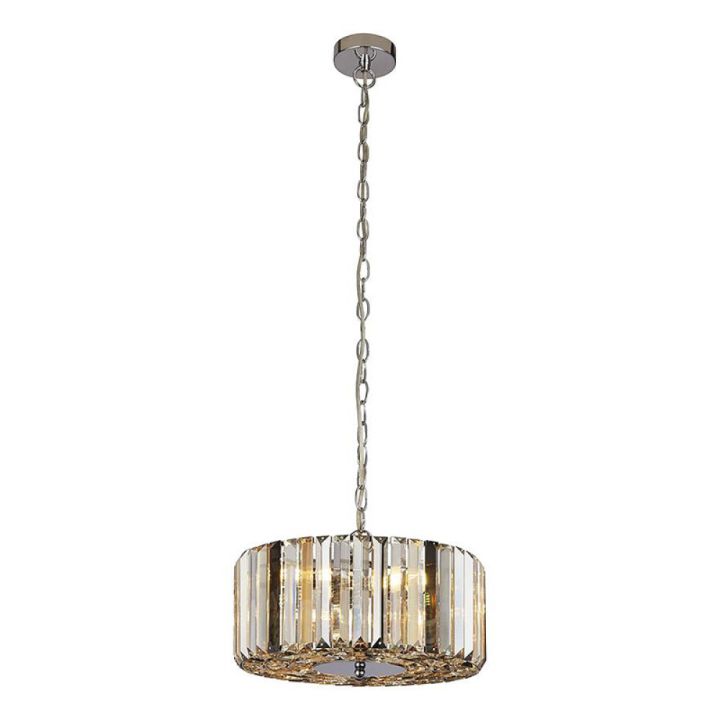 Riippuvalaisin Searchlight Chapeau kromi/kristalli Ø 35 cm