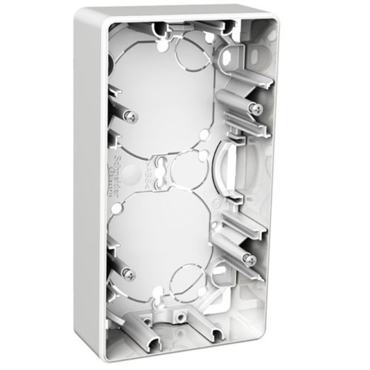 Pinta-asennusrasia Schneider Electric Exxact Valkoinen 2-osainen 35 mm IP21