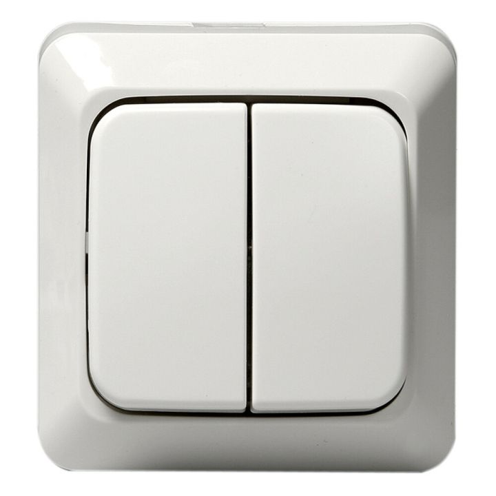 Pintakytkin ABB Jussi 2 vipua valkoinen