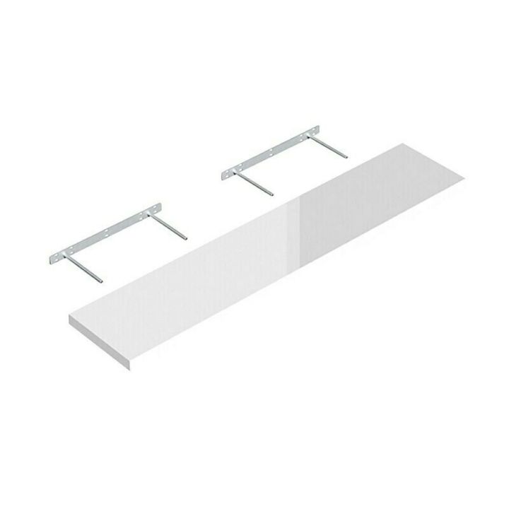 Seinähylly Regalux XL4 valkoinen korkeakiilto 3,8 x 23,5 x 118 cm