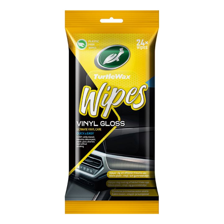 Puhdistusliina Turtle Wax Wipes Kumi & Muovi kirkas 24 kpl