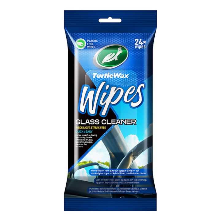 Puhdistusliina Turtle Wax Wipes Glass Cleaner 24 kpl
