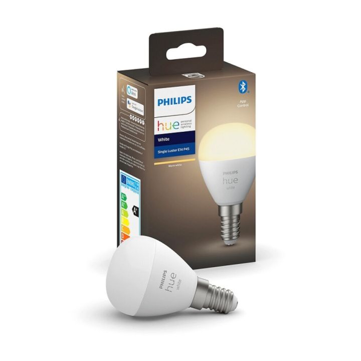 Mainoslamppu Philips Hue Luster White P45 E14