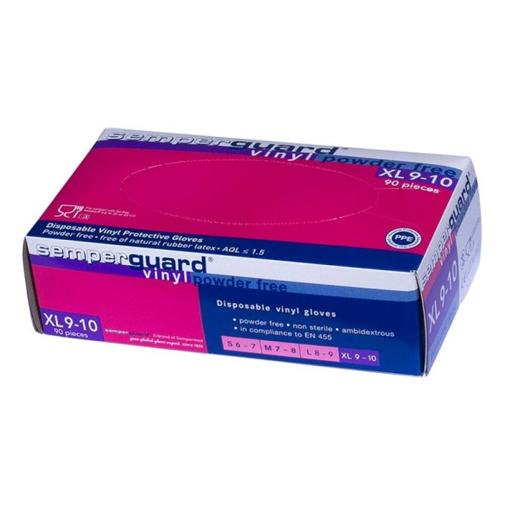 Kertakäyttökäsineet Semperguard Vinyl XL 10 90 kpl