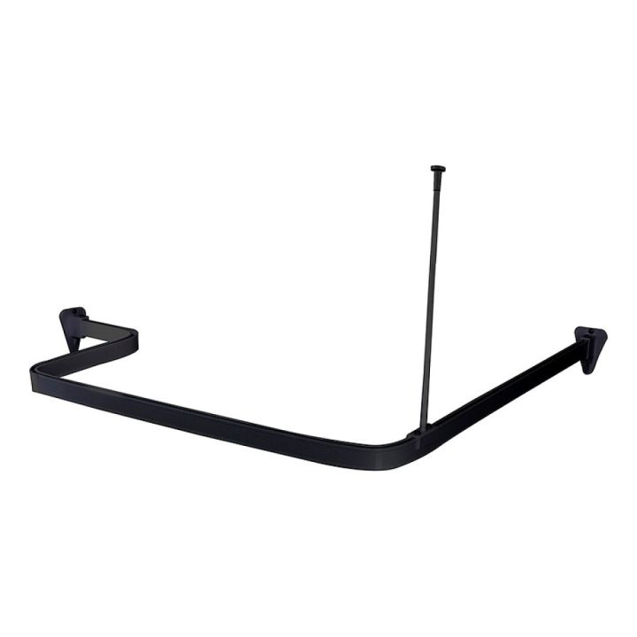 Suihkuverhokisko Habo Flex musta 3 x 100 cm