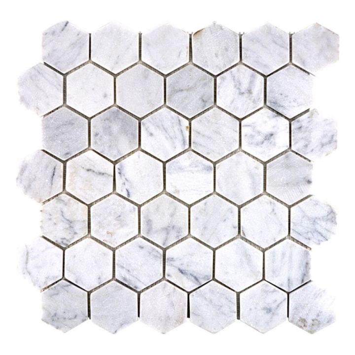 Mosaiikkilaatta Hexagon Uni MOS HXN 2000 29,8 x 30,5 cm Valkoinen