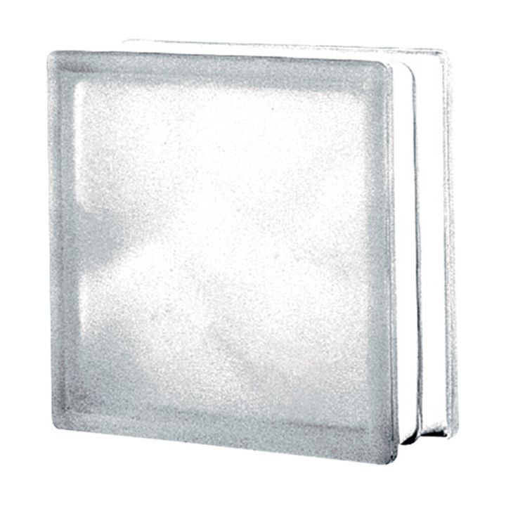 Lasitiili Seves Glassblock Wave Sahara Hiekkapuhallettu  19 x 19 x 8 cm