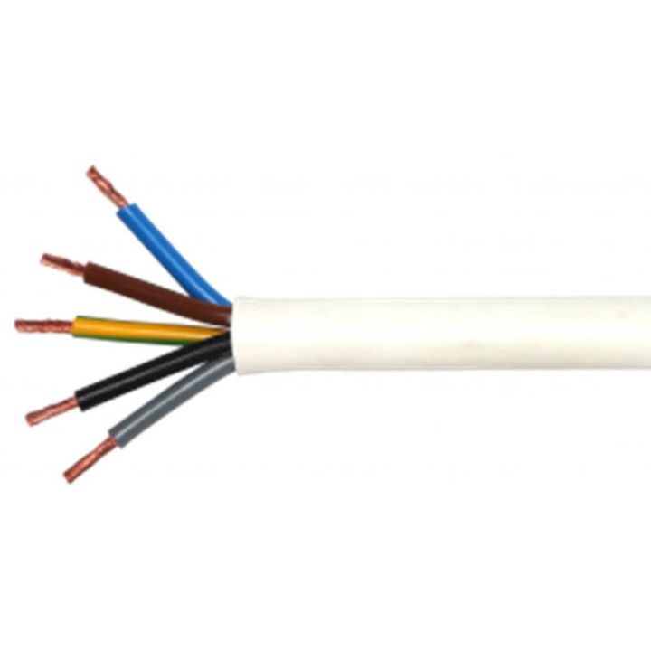 Muovikaapeli Kabelexpress H05VV-F 3x1,0 mm² valkoinen 5 m