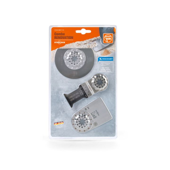 Teräsarja Fein Starlock Combo Renovation 3 kpl