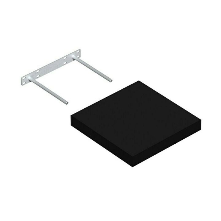 Seinähylly Regalux XL4 musta 3,8 x 24 x 24 cm