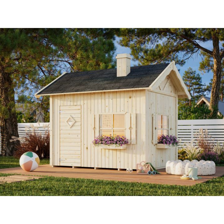 Leikkimökki Palmako Grete parvella 3,7 m²