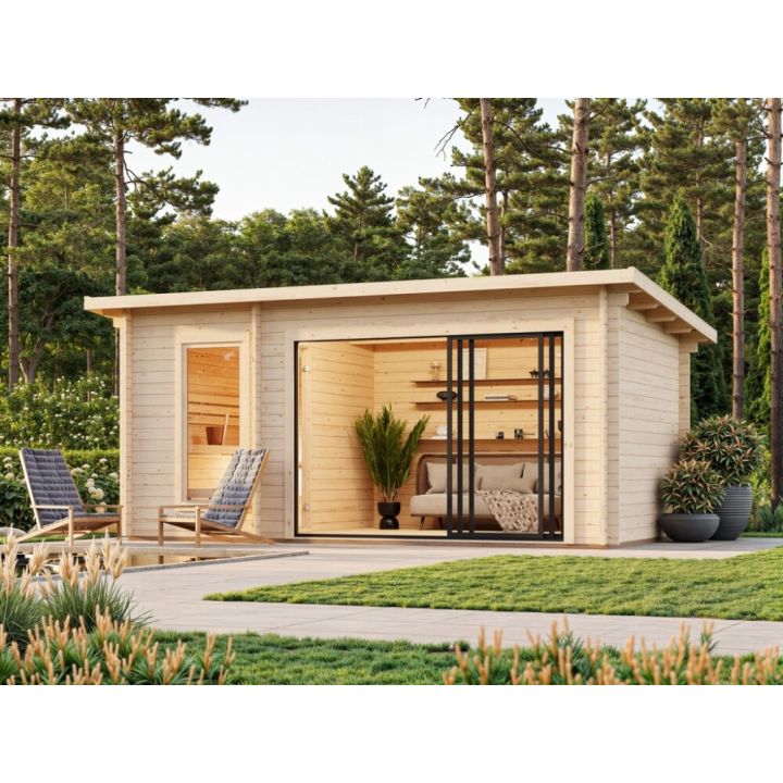 Sauna Palmako Sanna 12,8 m² liukuovella