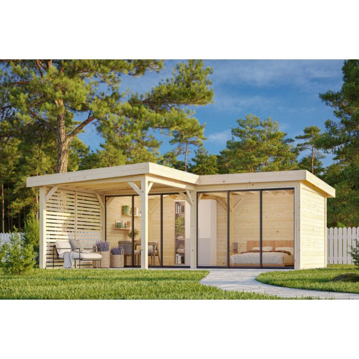 Paviljonki Palmako Lenna 413 liukuovilla 24,9 m²