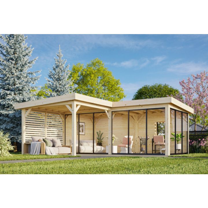 Paviljonki Palmako Lenna 414 liukuovilla 24,9 m²