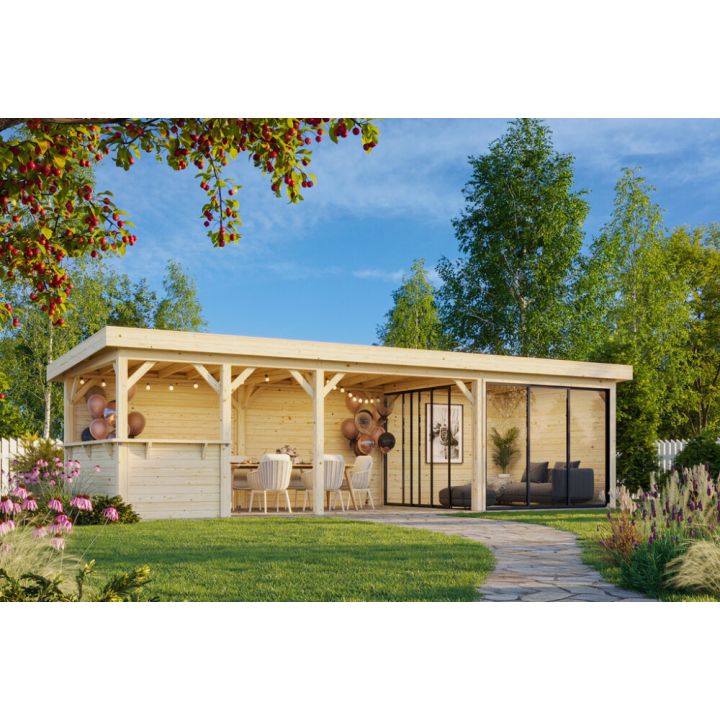 Paviljonki Palmako Lenna 415 liukuovilla 24,9 m²