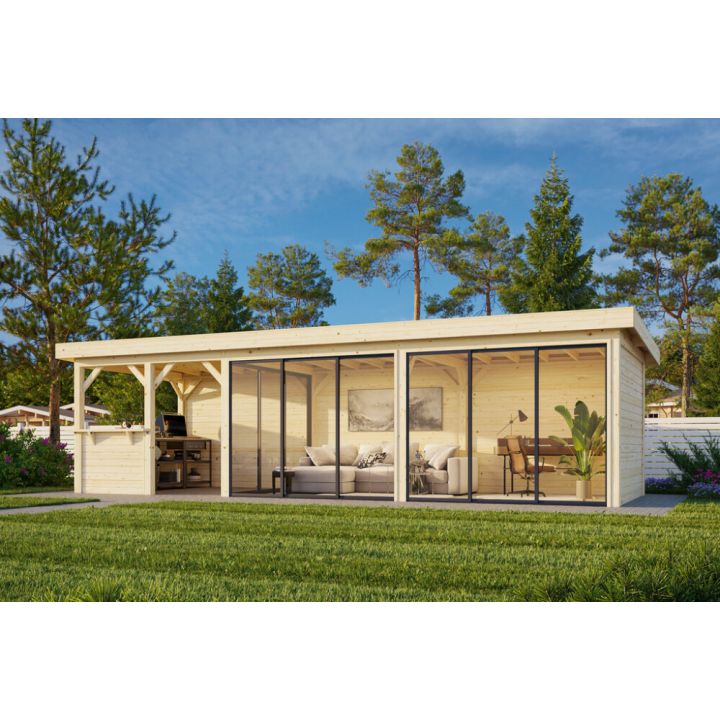Paviljonki Palmako Lenna 419 liukuovilla 24,9 m²