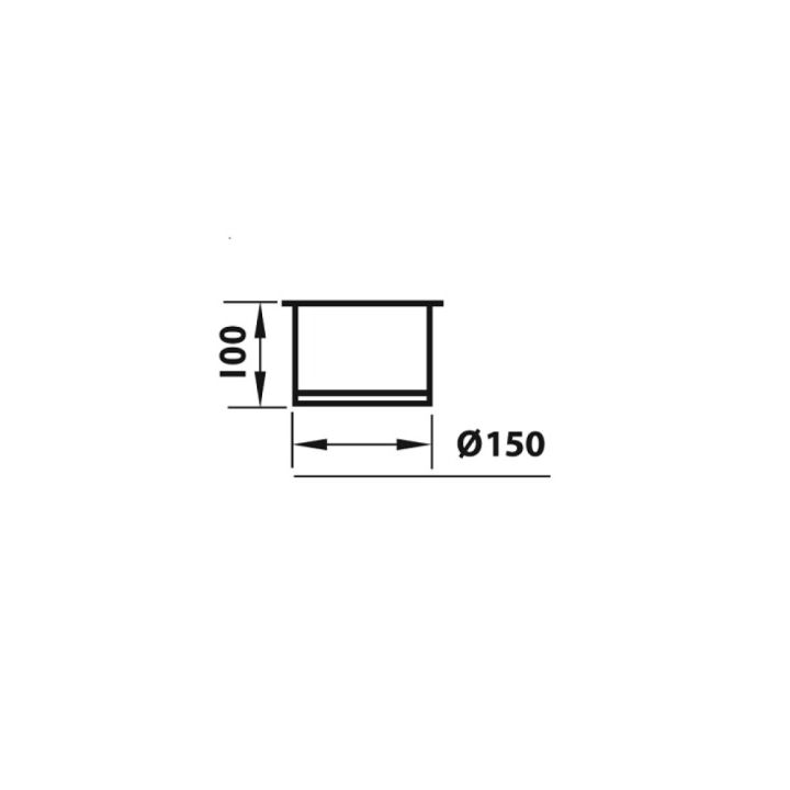 Seinäkotelo Aduro Musta Ø150 x 100 mm