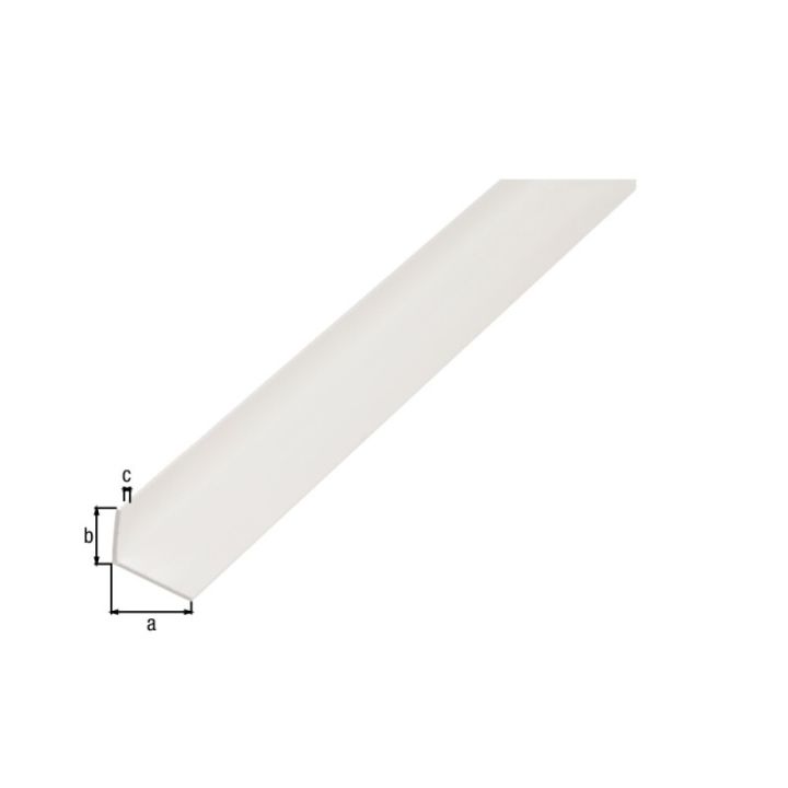 L-kulmaprofiili Valkoinen 40 x 10 x 1000 mm