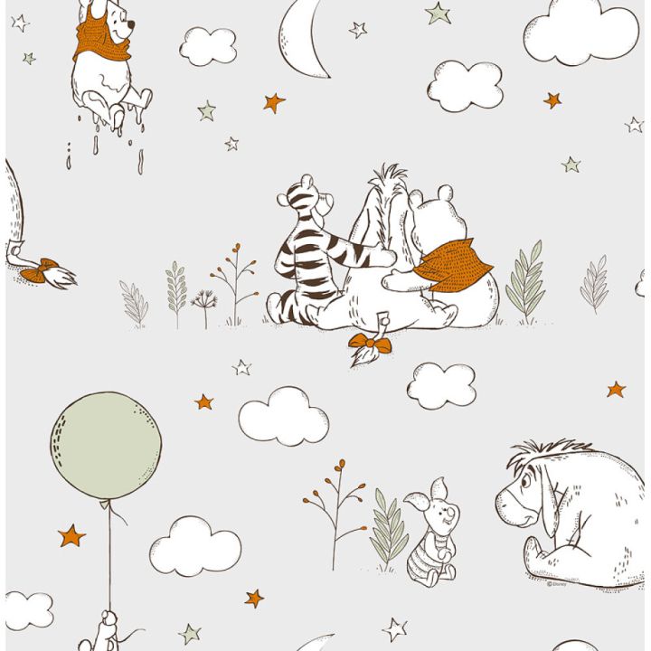 Paperitapetti Sandudd Kids@Home Winnie The Pooh Up And Away 108594