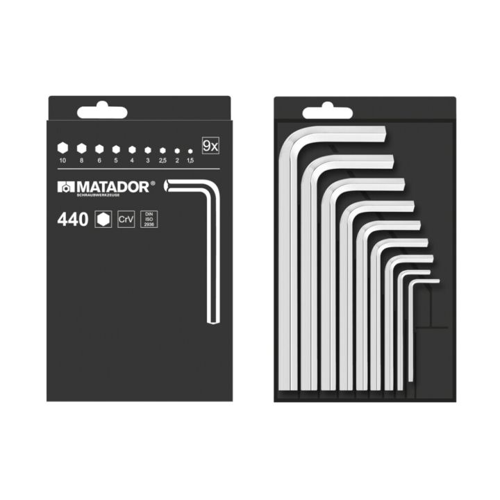 Kuusiokoloavainsarja Matador 2 - 10 mm 9-os.