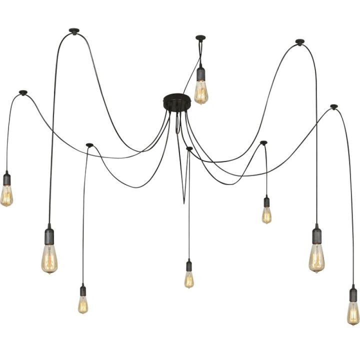 Riippuvalaisin Globo Oliver 8-os musta Ø 15 cm