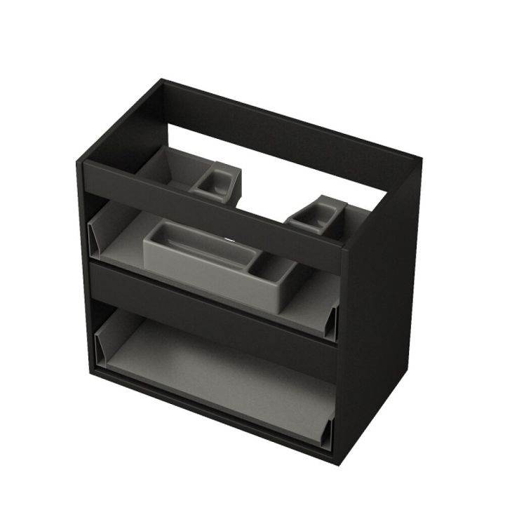 Allaskaappi Camargue Skärgård Slim Line 60 x 33 x 55 cm Mattamusta