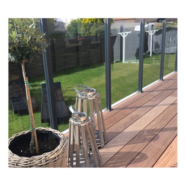 Lasikaide alumiinireunalla 100 x 100 cm