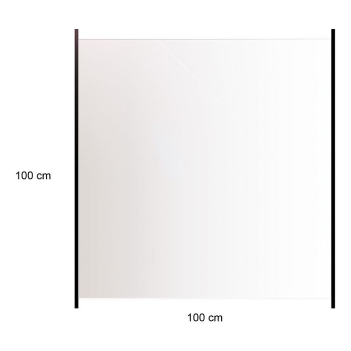 Lasikaide alumiinireunalla 100 x 100 cm kirkas